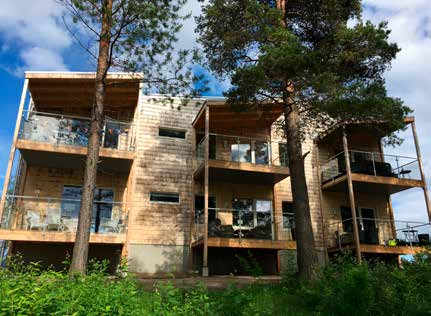 Grönbo, homes with tenancy rights, Lusthusbacken in Piteå. The project has been nominated for Construction Project of the Year 2019, partly because of its green solutions and innovations.